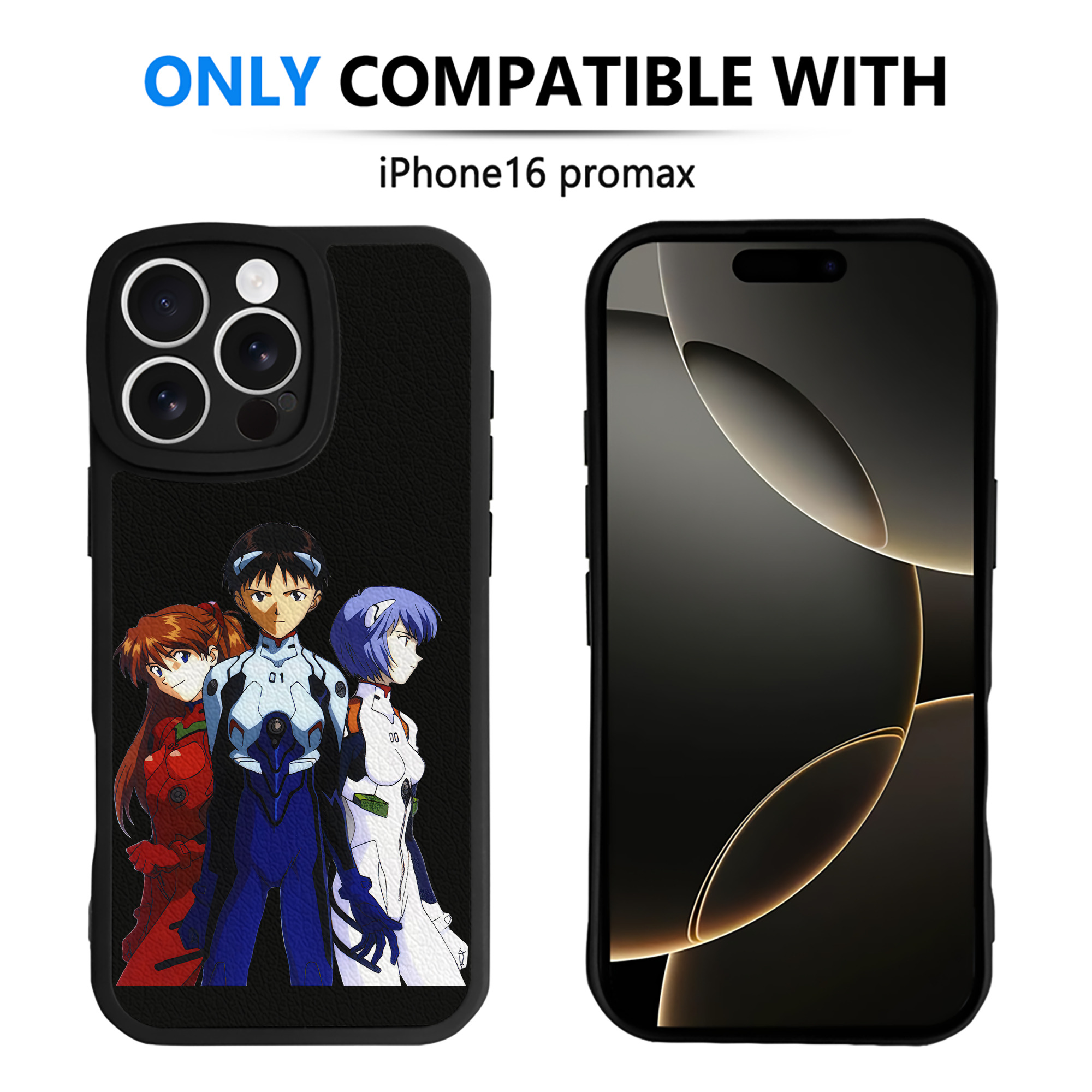 （画像用） EVA 新世紀エヴァンゲリオン 【iPhone 16シリーズ対応】シリコンスマホケース（レザー調） 材質：シリコン